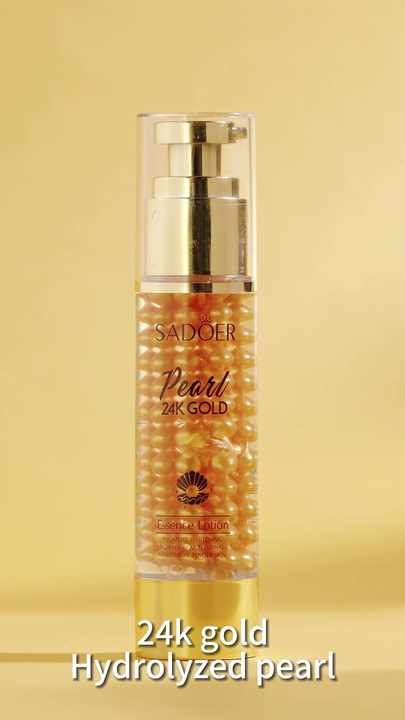 OEM SADOER Private Label 24k Gold Pearl Collagen Essence Lotion