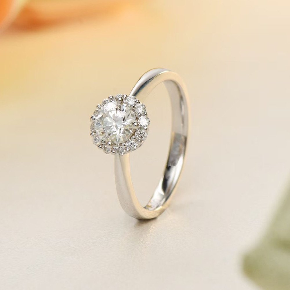 Aimgal брендовые Роскошные ювелирные изделия оптом 18 карат Золото Платина D0.50ct d0.17ct бриллиантовое кольцо на заказ обручальное кольцо