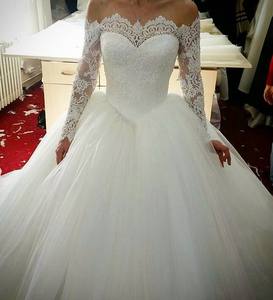 long sleeve cinderella wedding dress