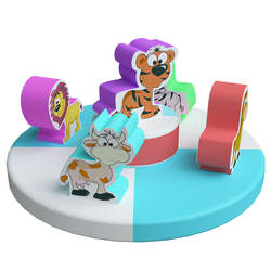 kids electric animal merry go round rotating horse Rider carousel for children