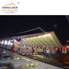 500 person Clear span aluminum marquee white PVC cover roof up tent