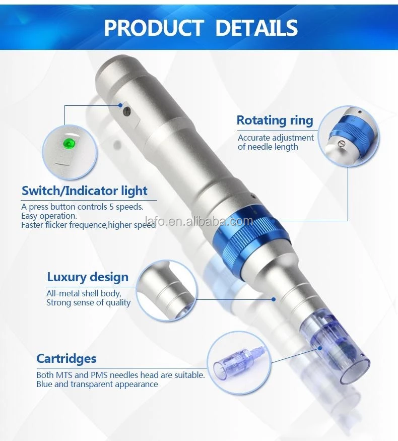 High Quality Electric Derma Pen A6 Titanium Alloy Dr. Pen Dermapen derma pen Ultima A6