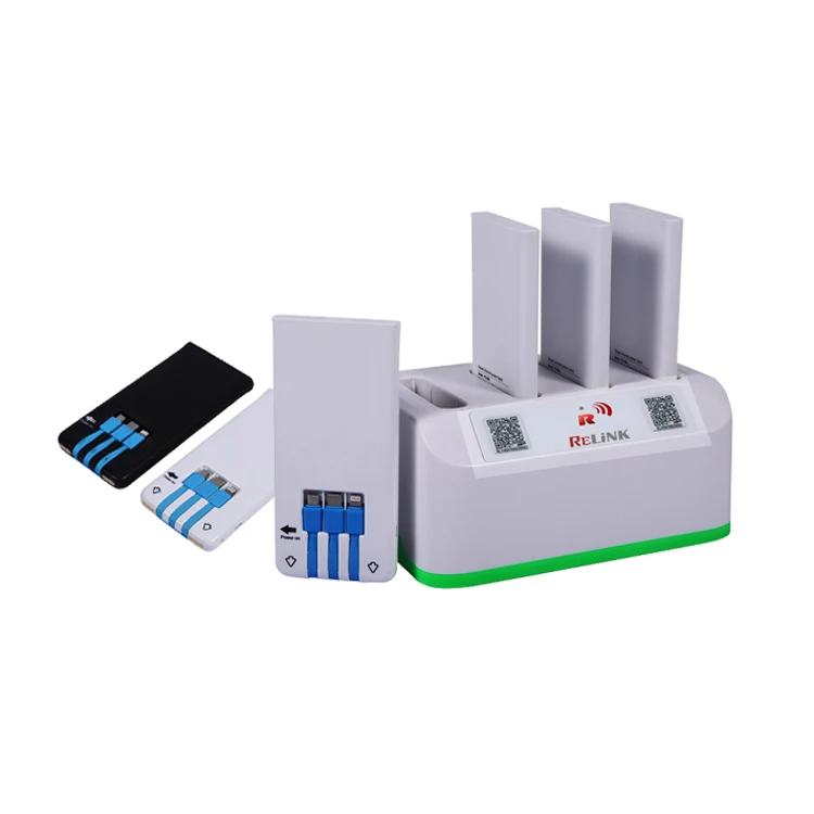 Cs-S04 4 Слот поделиться портативный смарт-телефон Внешняя батарея зарядное устройство чехол Прокат Power Bank