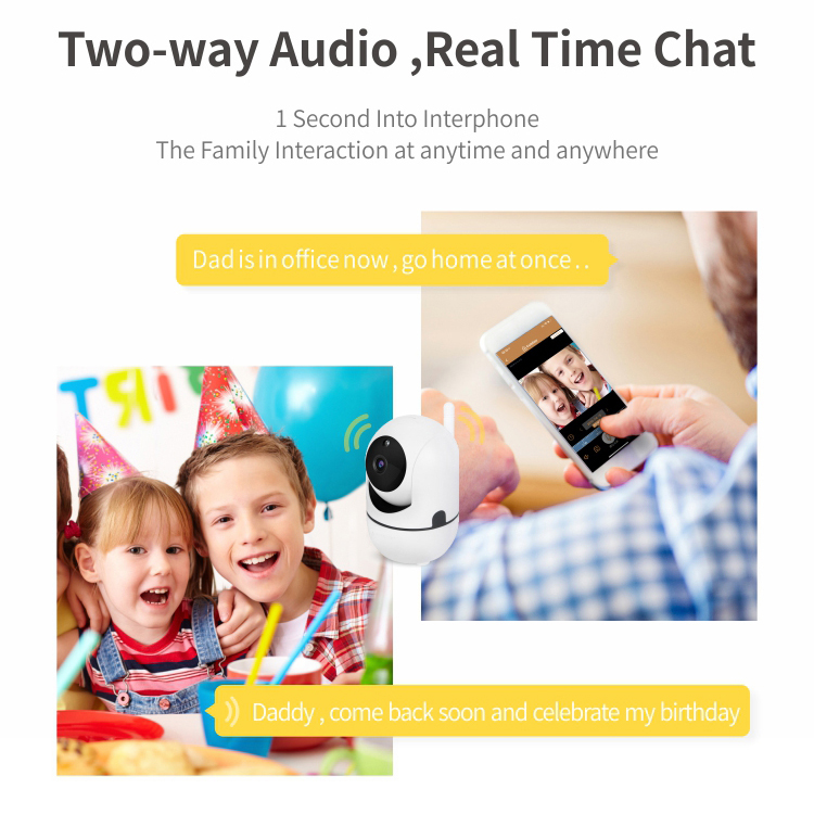 Two Way Audio Baby Video Monitor 1080P Motion Detection Mini Wifi CCTV IP Camera IR Night Vision