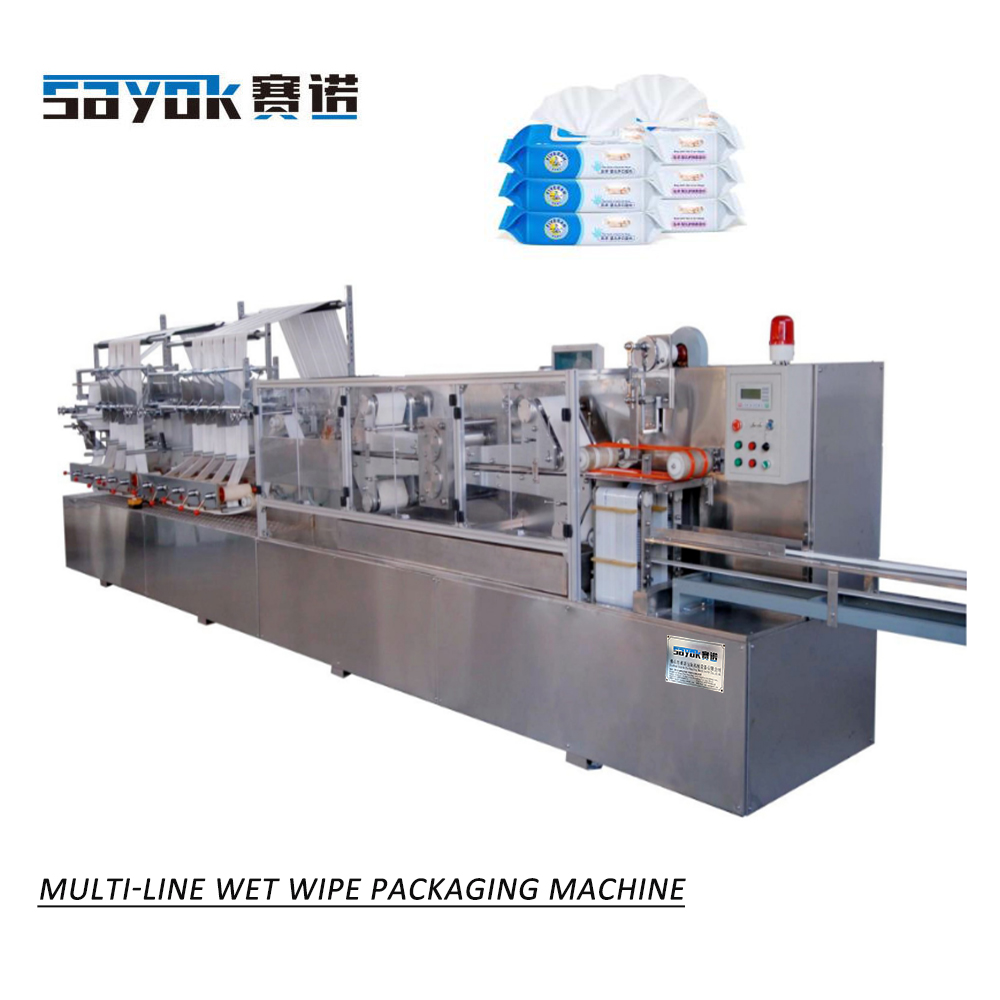 High speed Wet Tissues/Wipes Slitting and Making Machine Full Automatic Multi Pieces Baby Wipes Packing Machine W Punching