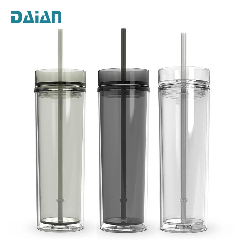 Модная пластиковая Изолированная кофейная чашка с двойными стенками, стакан объемом 16 унций