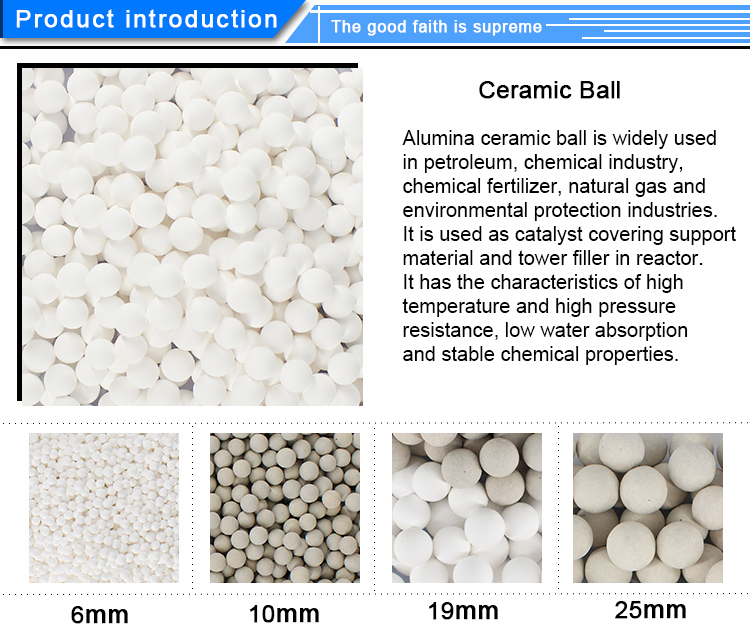 Factory Price Industrial 99% High Alumina Ceramic Ball For Catalyst Support Media
