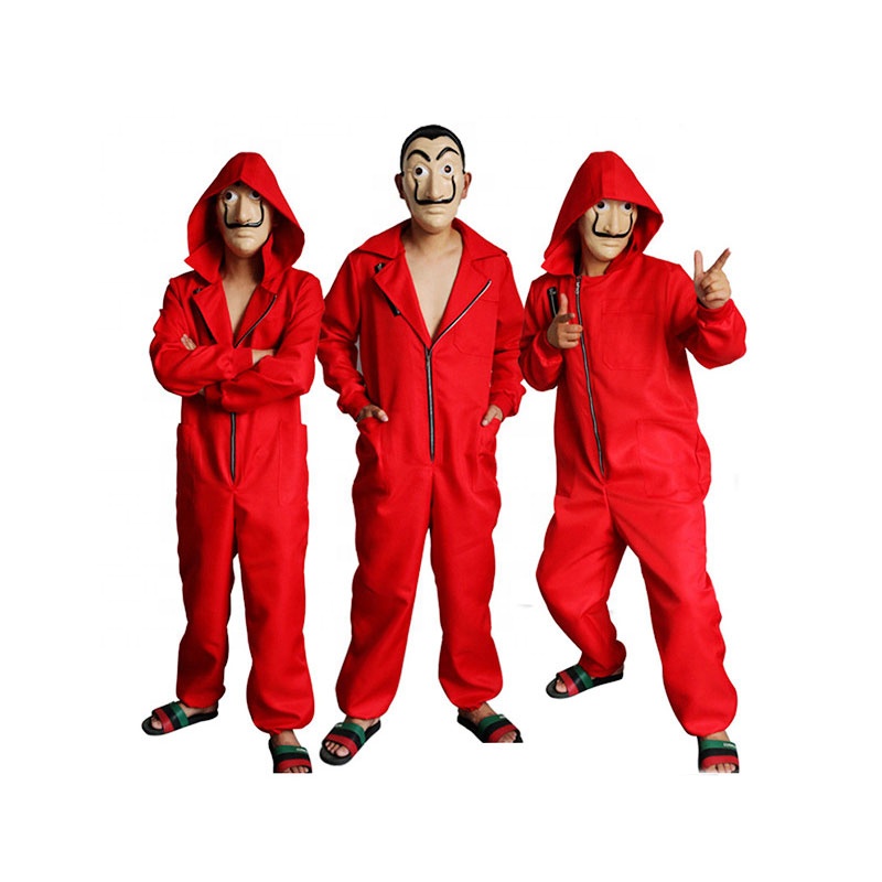 Костюм унисекс из бумажного домика Сальвадора для косплея на Хэллоуин/вечеринку, комбинезоны, костюм с далийской маской