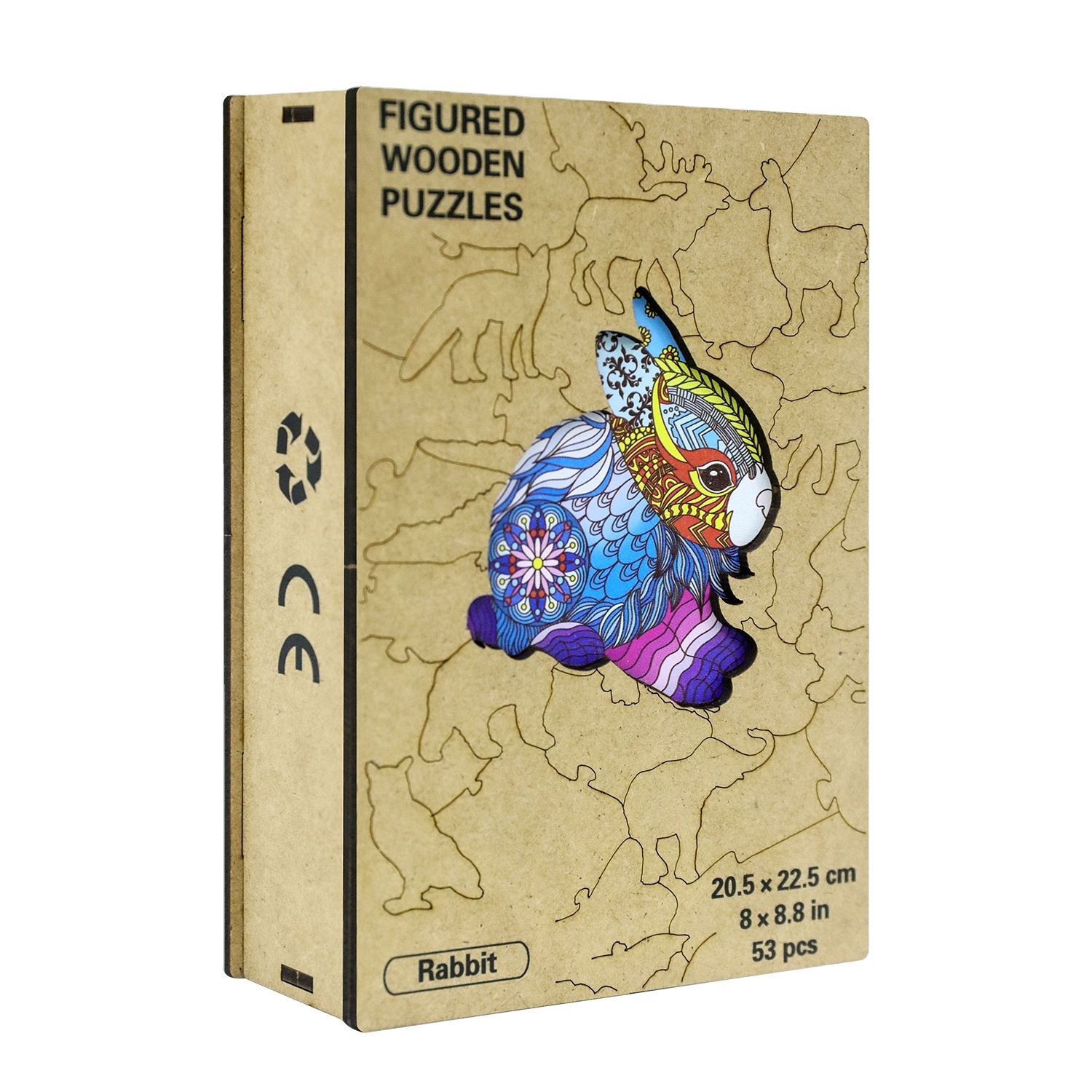 Забавный кролик 3d Деревянный пазл для взрослых головоломки Лазерная вырезка головоломки для декора анимации детской комнаты