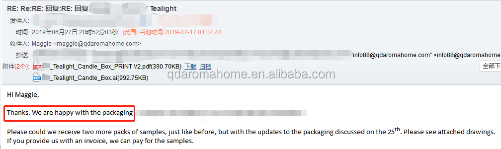 Aroma Home Red Candy Glass Candle سفارشی معطر با درب چوبی 7