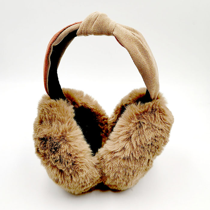 Модные наушники, аксессуары для волос, повязка на голову с ушками, обруч с красивой головкой, зимние наушники из искусственного меха OEM ODM