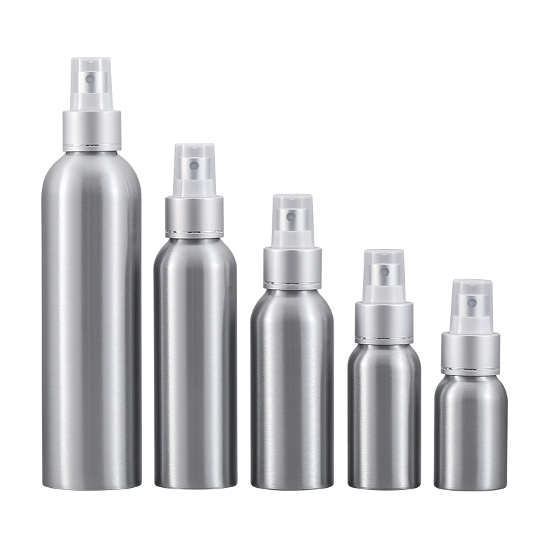 30ml 50ml 100ml 120ml 250ml Aluminum Bottle Silver Cosmetic Aluminum Spray Bottle