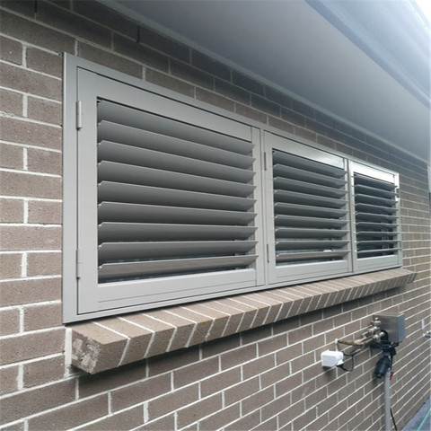 家用铝制太阳外部固定垂直铝制翼型百叶窗窗