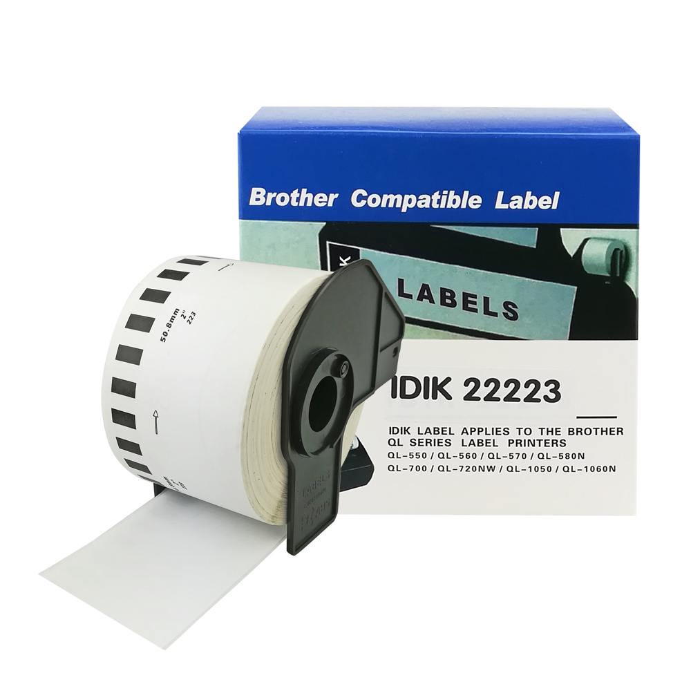 50 mm*30.48m Co<i></i>ntinuous White Paper Tape compatible brother labels DK22223  dk2223