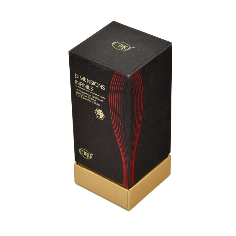 Capéu de chapéu personalizado preto perfume único de papel cosmético caixa de embalagem caixa de madeira fábrica personalizada
