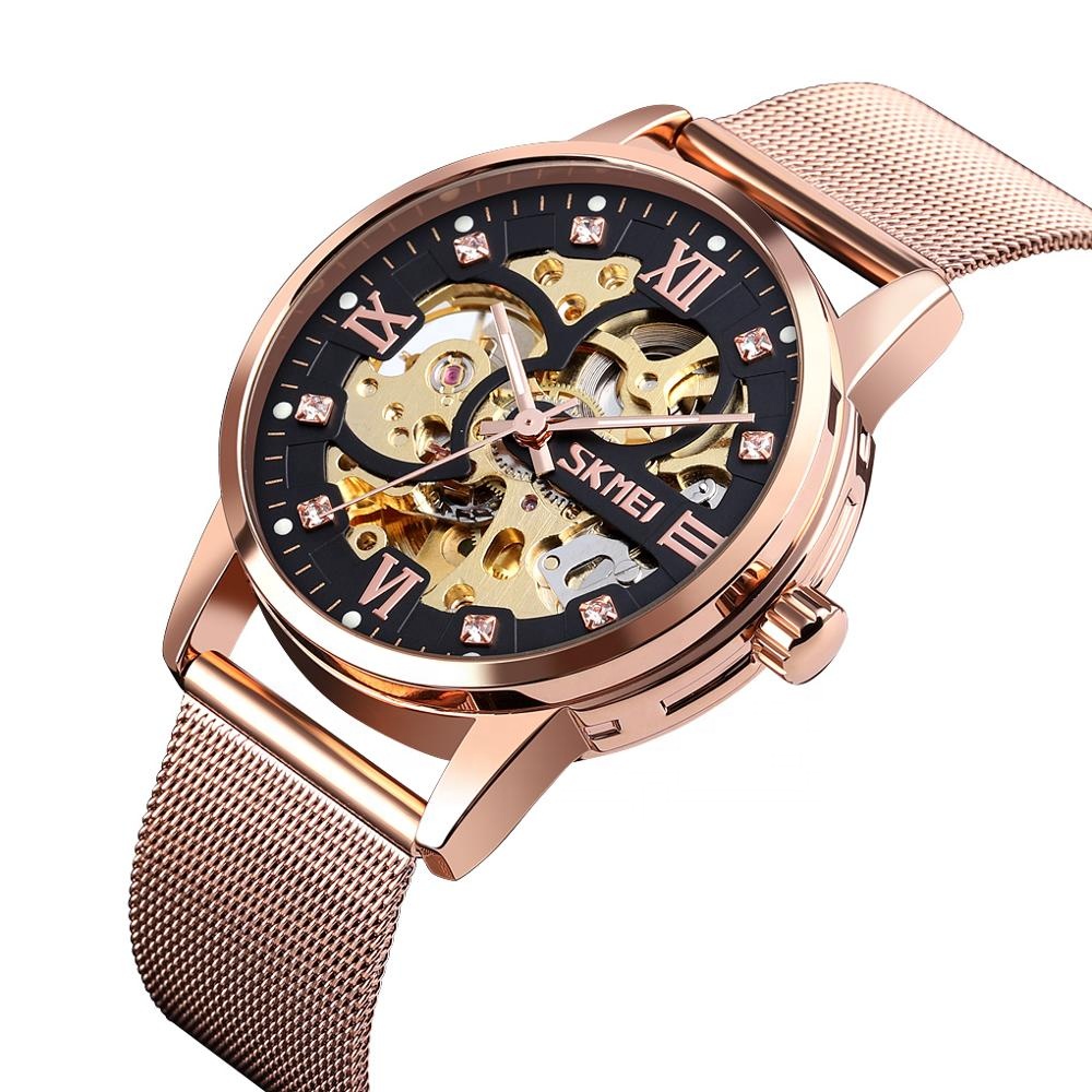 Catálogo de fabricantes de Relojes En Corea de alta calidad 2015 marca de lujo para mujer relojes esqueleto Dial redondo