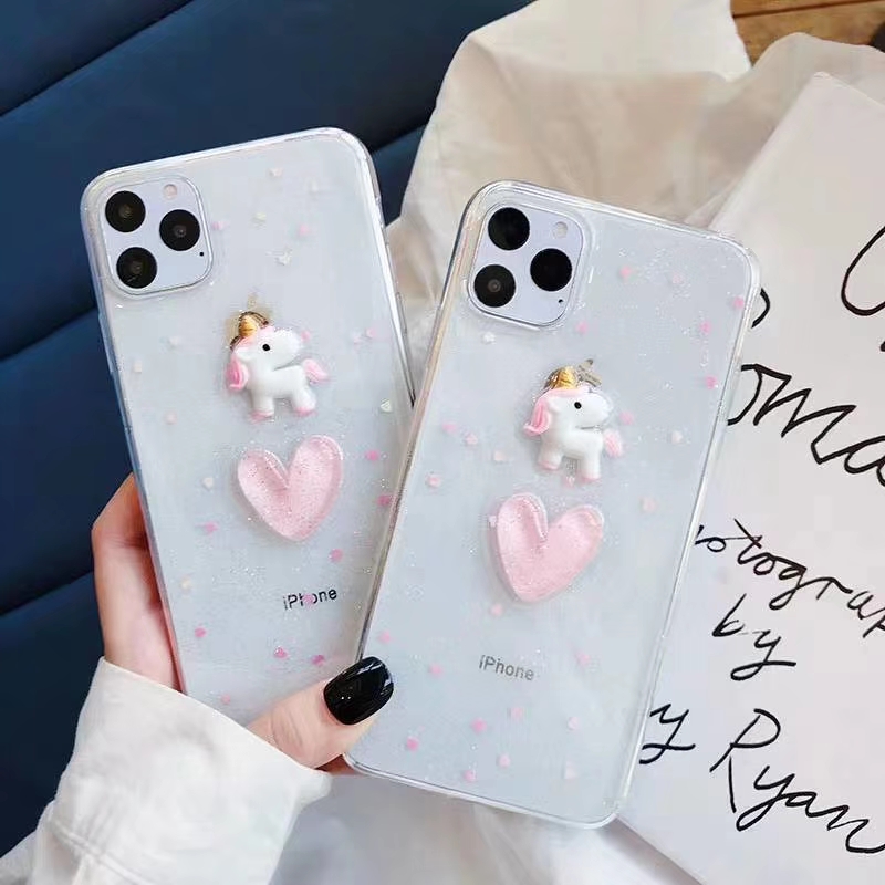 Unicorn Phone Case For iPhone 11 Pro Max XR XS Case For iPhone 6 S 7 8 plus Cover Cartoon Soft Silicone Cases Capa