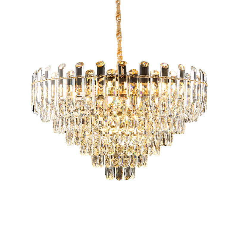 Яркая хрустальная люстра Rocky Light в современном стиле с железным корпусом для гостиной