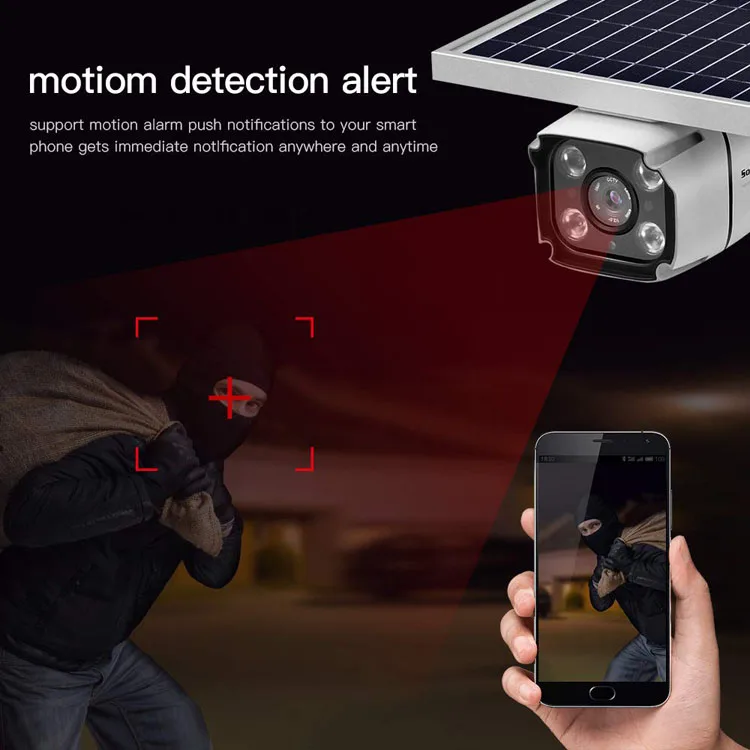 HD Surveillance Street Light Watchmen Low Power Solar 4G IP Smart Camera