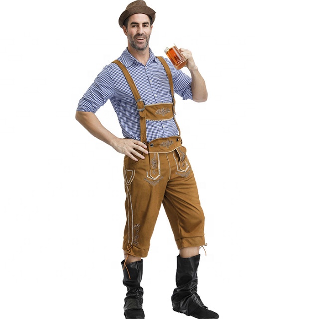 Men/'s Oktoberfest Adults German Bavarian Lederhosen Beer Octoberfest Bib Pants