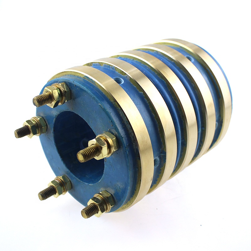 Угольные щетки с отверстием 60 мм, коллектор с 5 кольцами, поворотное соединение, скользящее кольцо, используется для игрового оборудования