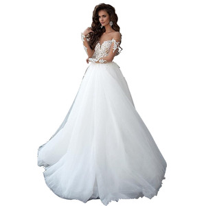 white linen wedding dress