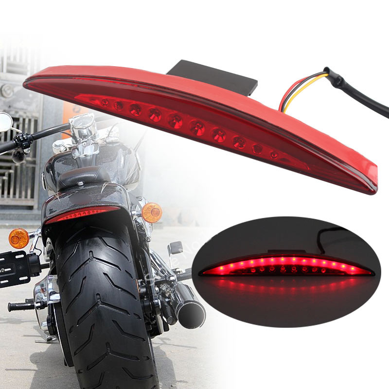 ABS plastic Rear Red Fender Tip Brake Tail Light LED For Motorcycle Breakout FXSB FXSE 2013-2017