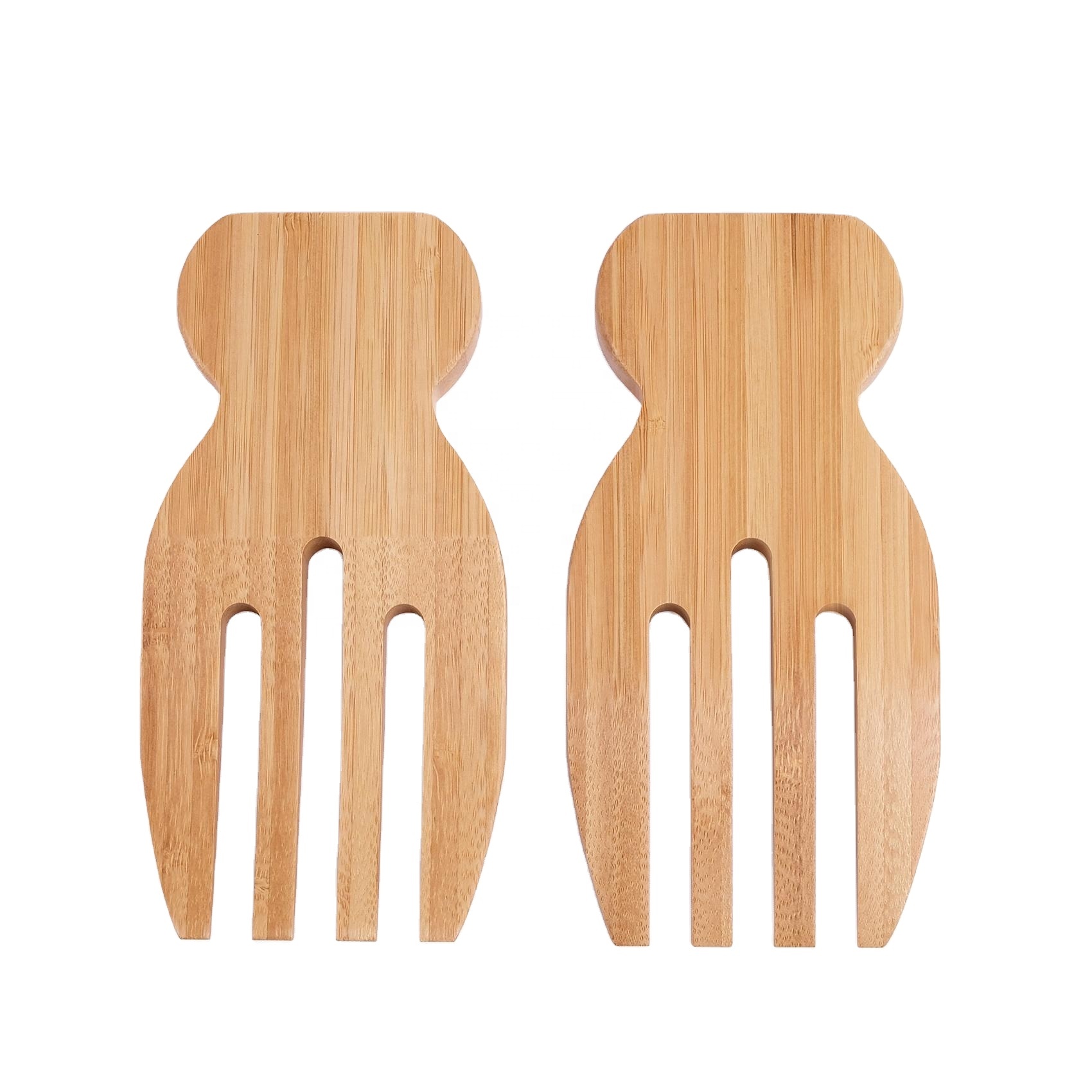 Бамбуковые салатные руки, бамбуковый салатный серверный набор