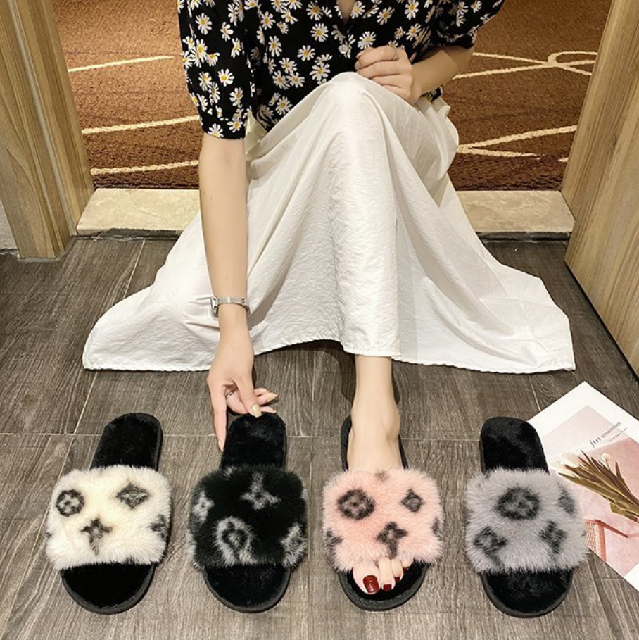 Мягкие Шлепанцы из лисьего меха для женщин, шлепанцы из искусственного меха, модные шлепанцы на заказ для женщин