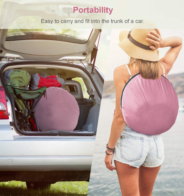 Custom Cheap Large Outdoor, Lightweight Cool Cabana Easy Pop Up Sun Shade Instant Folding Upf50 Camping Beach Tents For Kids/