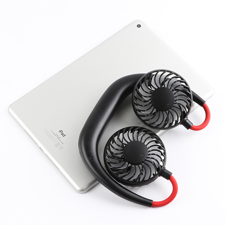 2020 Best Seller 3 Winds Speed ventilador recargable Portable Folding Hand-Free Rechargeable Neckband mini Lazy Hanging Neck Fan