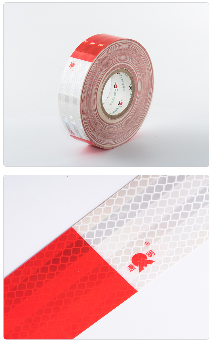 Diamond Grade Red and White High Reflective Tape For Truck/Trailers supplier