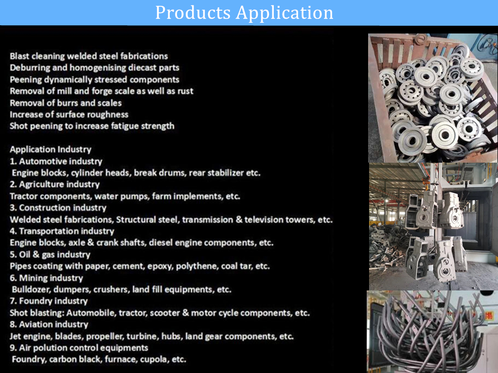 Q37 Spinner Single Or Double Hanger Hook Cleaning Type Equipment Shot Blaster Abrator Shot Blasting Machine