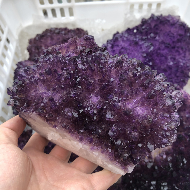 Высококачественный натуральный грубый камень, аметист, неполированный кристаллический кварцевый кластер