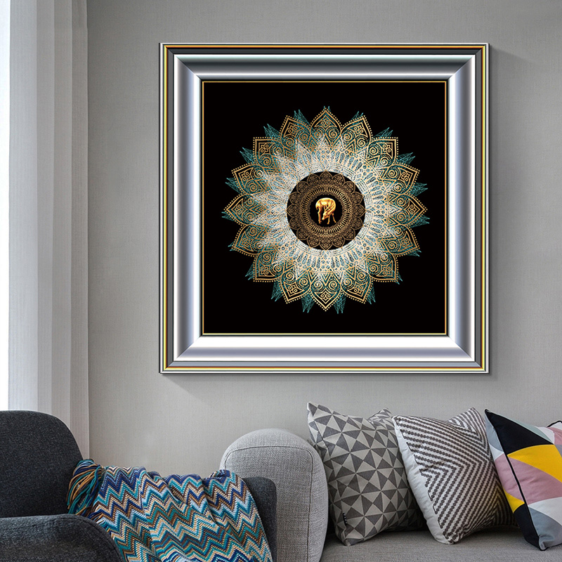 Modern Abstract Animals Deer And Horse Golden Decor Painting on Canvas Art Prints Gold Leaf Modern For Living Room Decoration