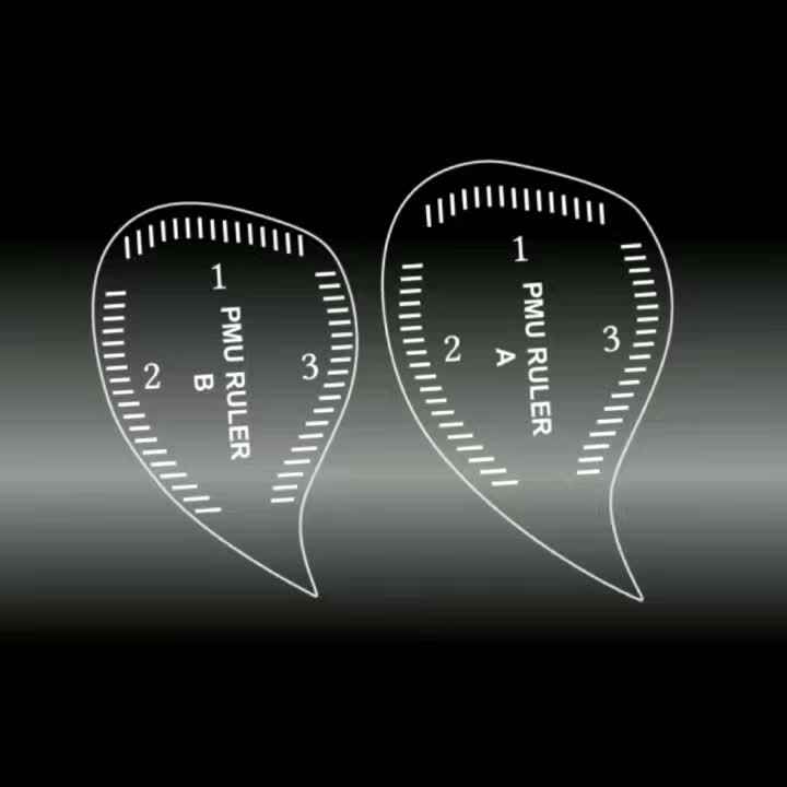 Tear Drop Shape Brow Mapping Ruler - PMU Eyebrow Tool