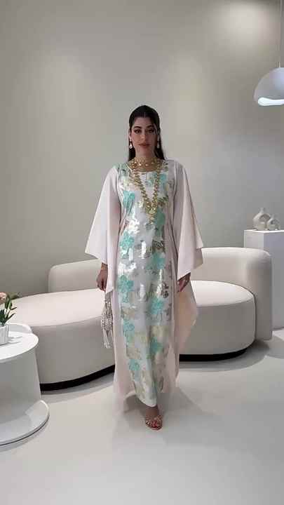 Jaccquard Dubai Kaftan Dress for Women, Evening Party Ramadan Eid Khaleeji  Abaya Dress, Dubai Moroccan Caftan Islamic Clothing