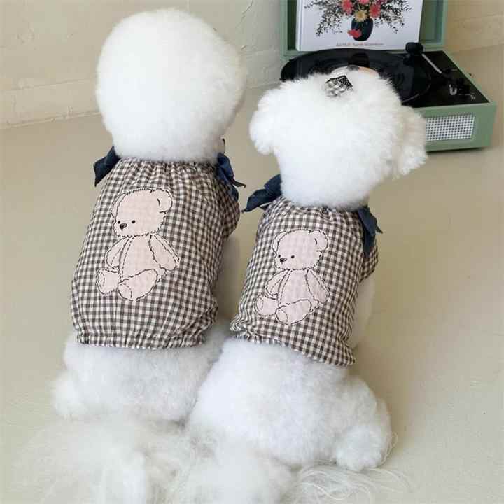 Wholesale Pet Dress Dog Denim Dresses With Hairpin Ins Style Cute Summer  Clothing for Small Dogs Cats Supply