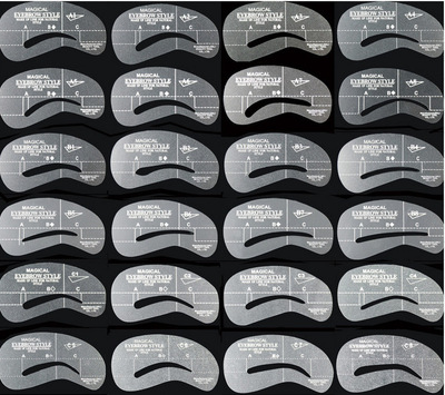 24-х стилях бровей Триммер для Стрижки животных, комплекты трафаретов Шаблон Make Up Инструменты для обработки "сделай сам"