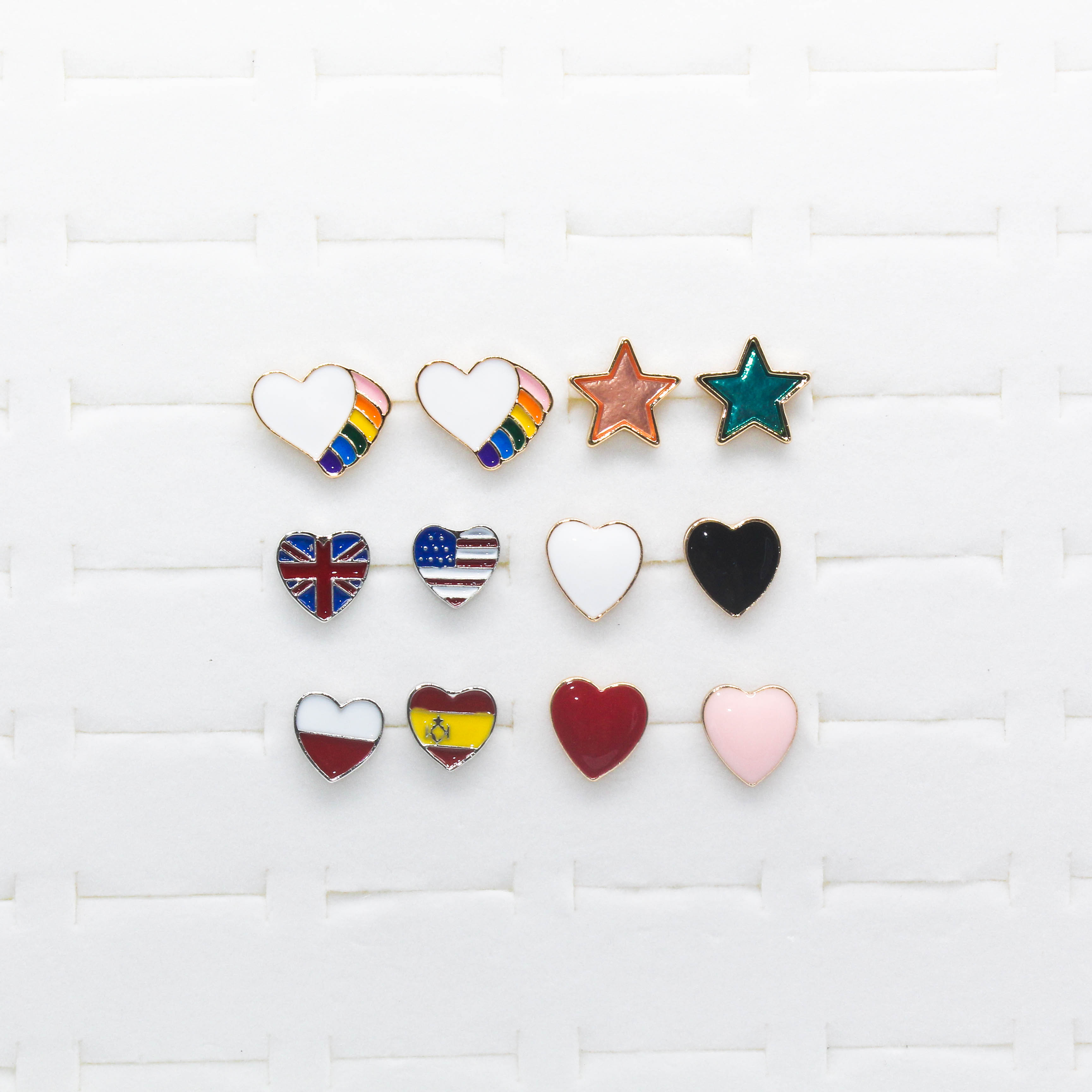 Новинка 2019, шлепанцы с национальным флагом на заказ, подвески в форме сердца, аксессуары-гвоздики для обуви