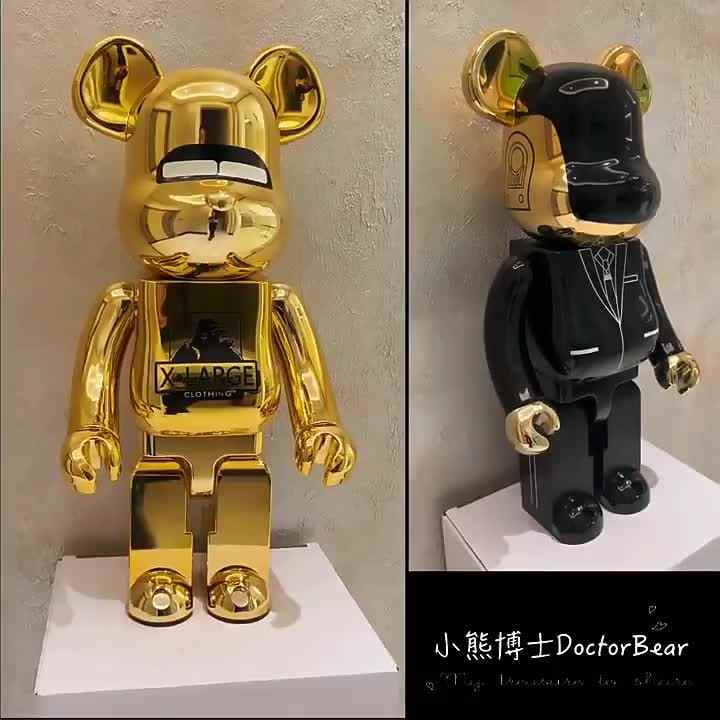 Custom Made 70cm Bearbrick 1000 Statue DIY Blank Patterns