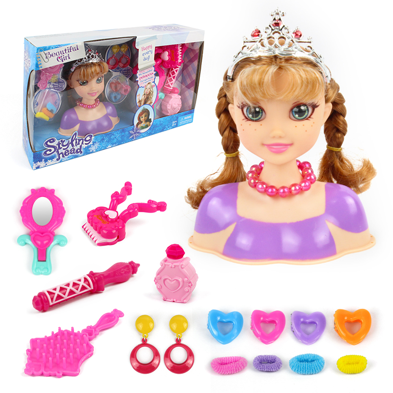 Куклы на половину тела, красивые игрушки для макияжа для девочек, детская кукла принцессы для укладки головы, набор игрушек для девочек