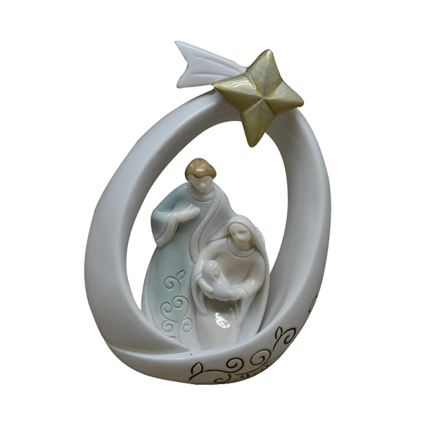 Статуя святой семьи из полирезины, статуэтка Богородицы Марии, декоративные фигурки, мультяшное праздничное украшение и подарок, рождественское животное