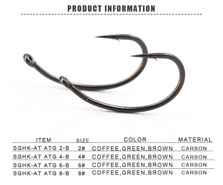 Circle Hooks High Carbon Steel - Black Wide Offset Sport Fishing Hooks Circle Hooks High Carbon Steel - Black Wide Offset Sport Fishing Hooks