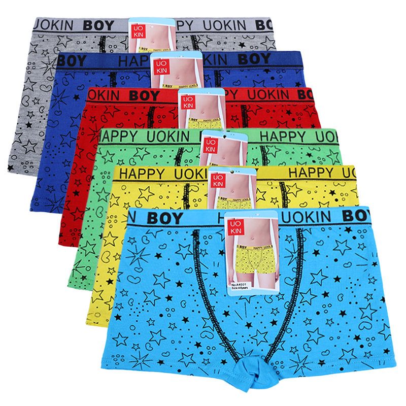 12 шт./упаковка, хлопковые трусы-боксеры для мальчиков
