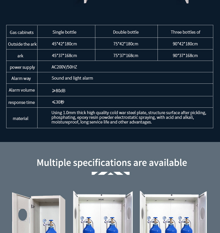 Hot sale All steel Gas Cylinder Cabinet  for Laboratory Lab Furniture/