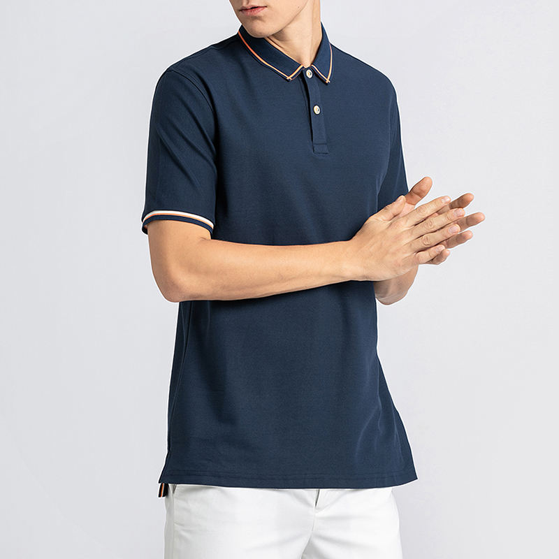 最便宜定制商标刺绣马球领衬衫透气加尺寸polo衫