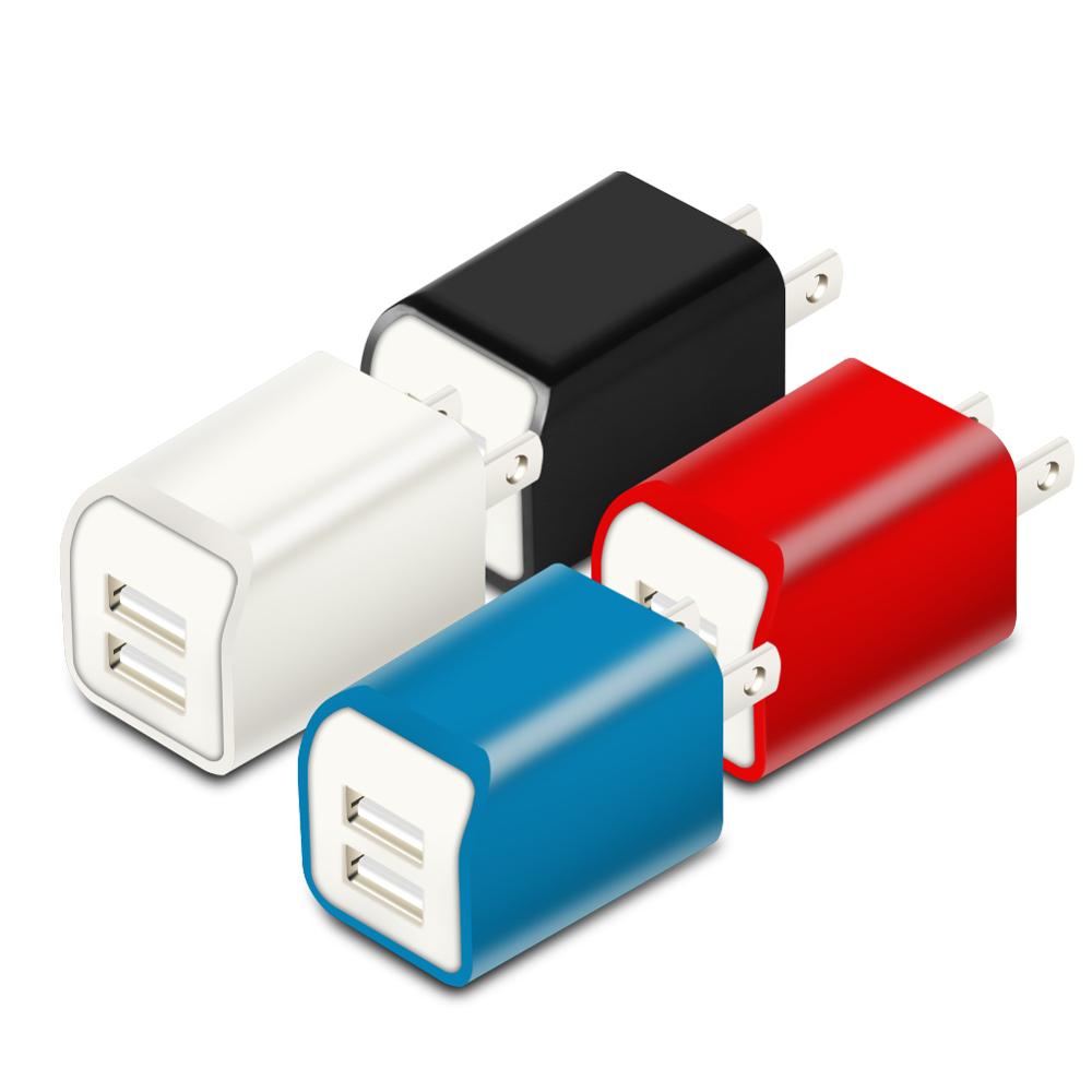 Портативное Сетевое зарядное устройство TKETAI с двумя USB-портами, 5 В, 2,1 А
