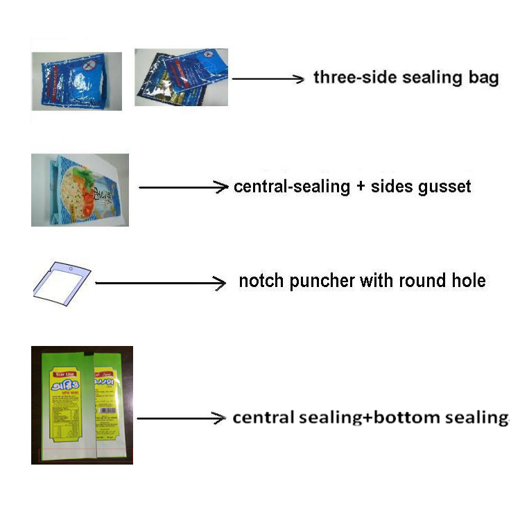 fully automatic High speed Three side middle side sealing biodegradable plastic paper bag making machine price for food package