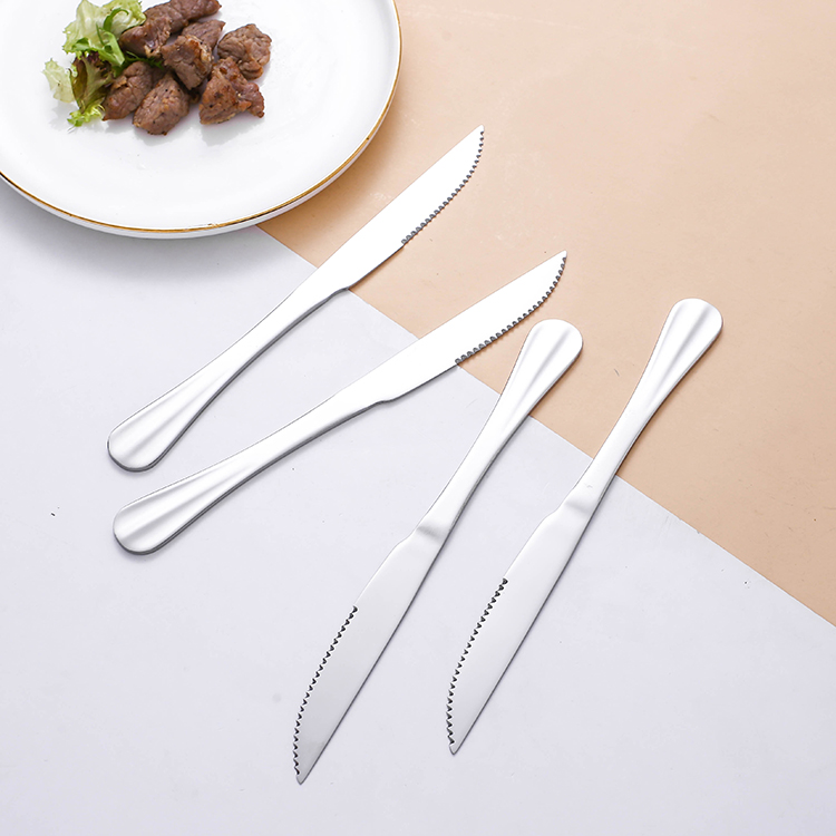 Лидер продаж на Amazon, набор столовых ножей из 12 предметов, металлический зазубренный нож из нержавеющей стали